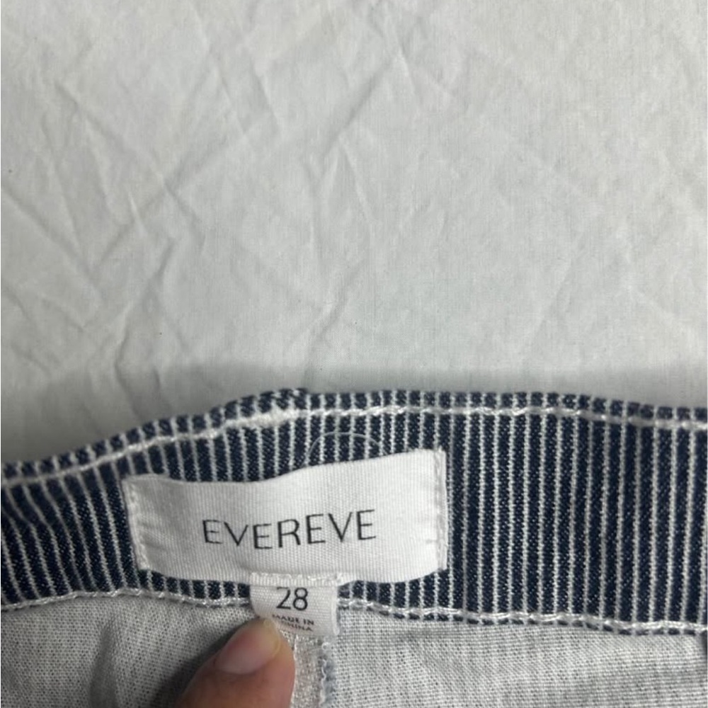 Evereve Navy/White Stripped Wide-Leg Pants - Picture 5 of 5